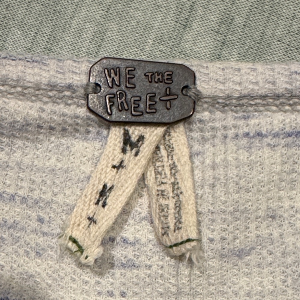 We The Free Heather Gray Ruffled Blouse - Picture 9 of 11